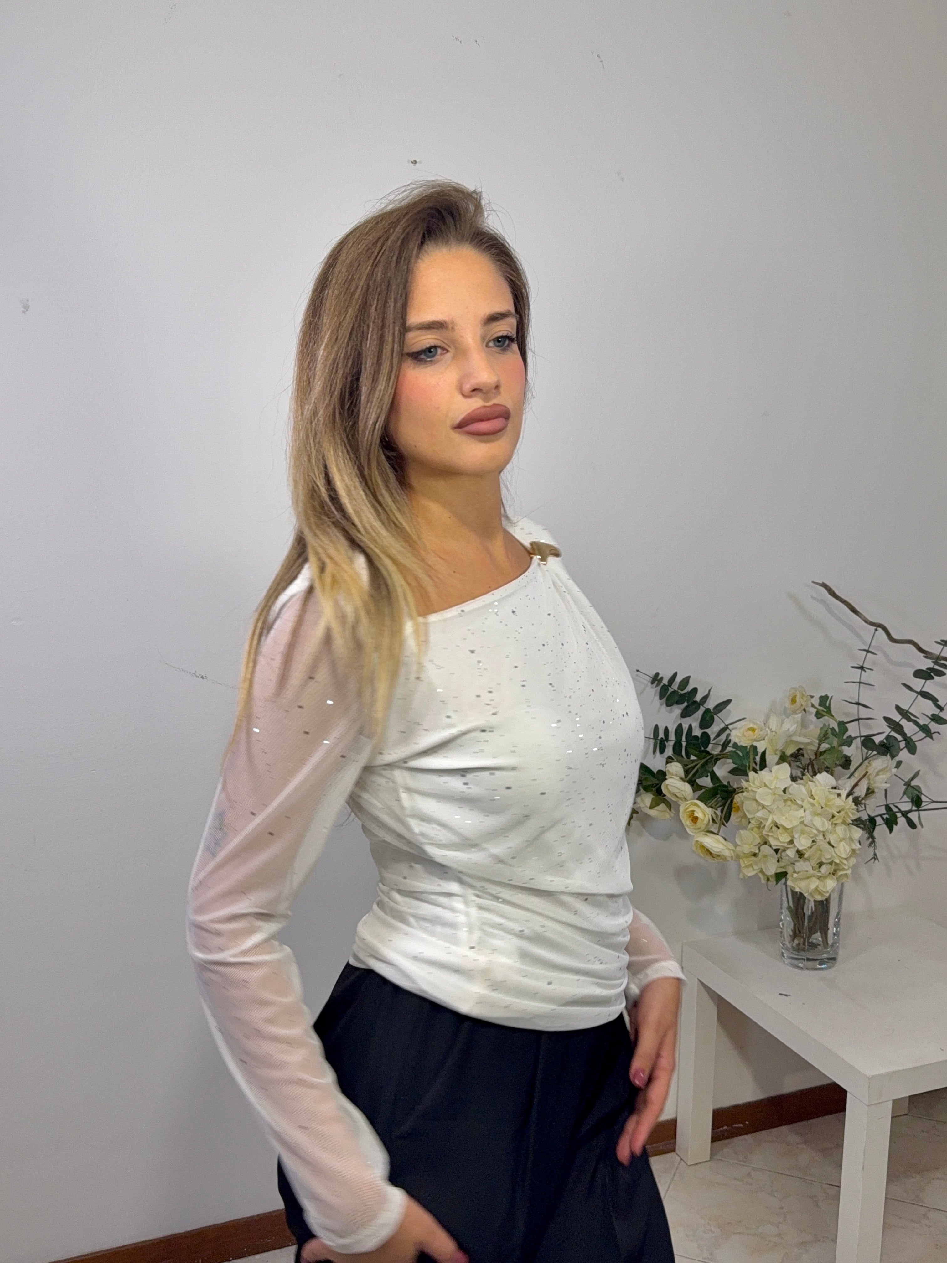 Maglia Galaxy Light con Spallina Gioiello (13350)