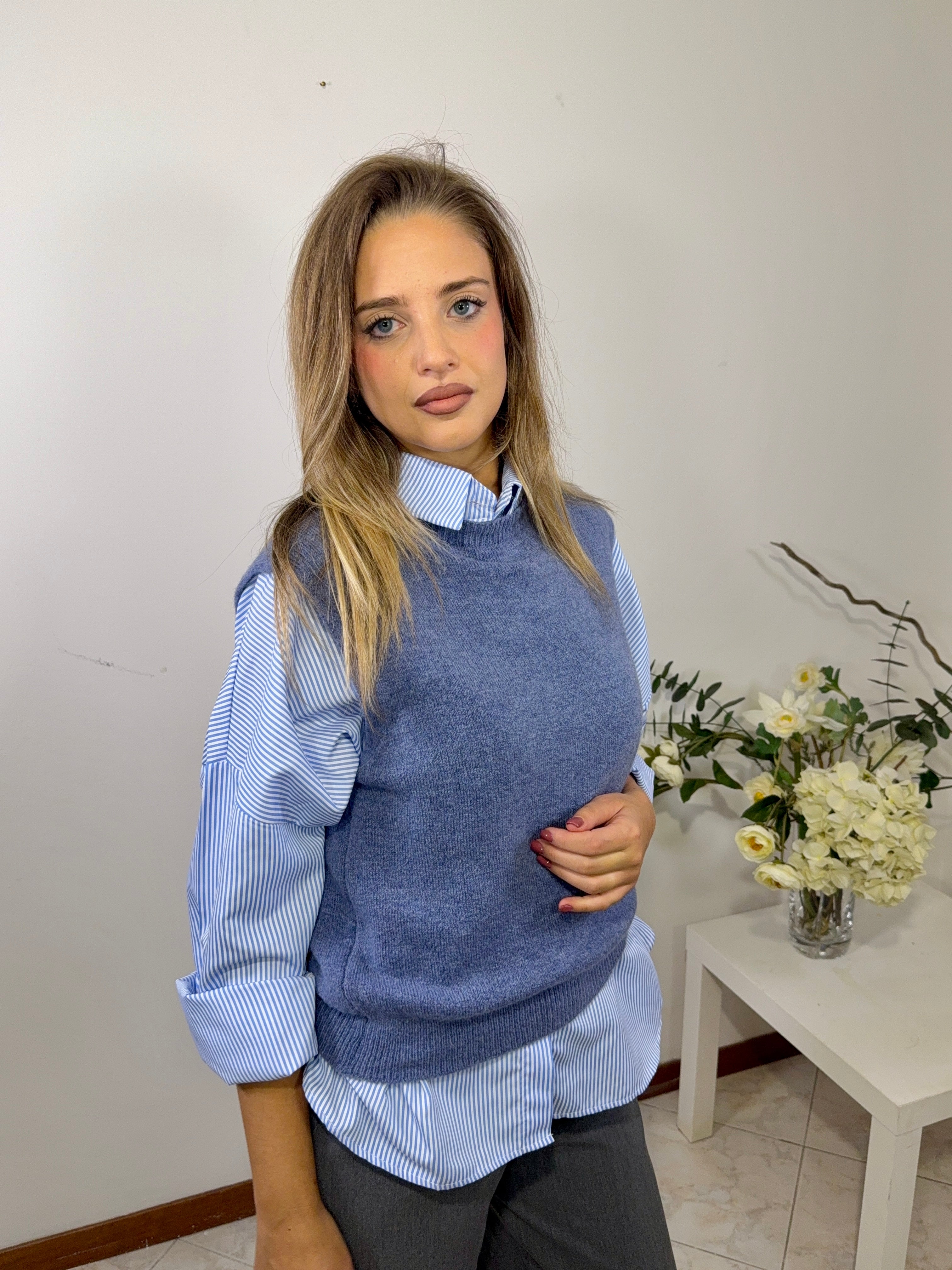Maglia Smanicata “Soft Cozy” (25798)