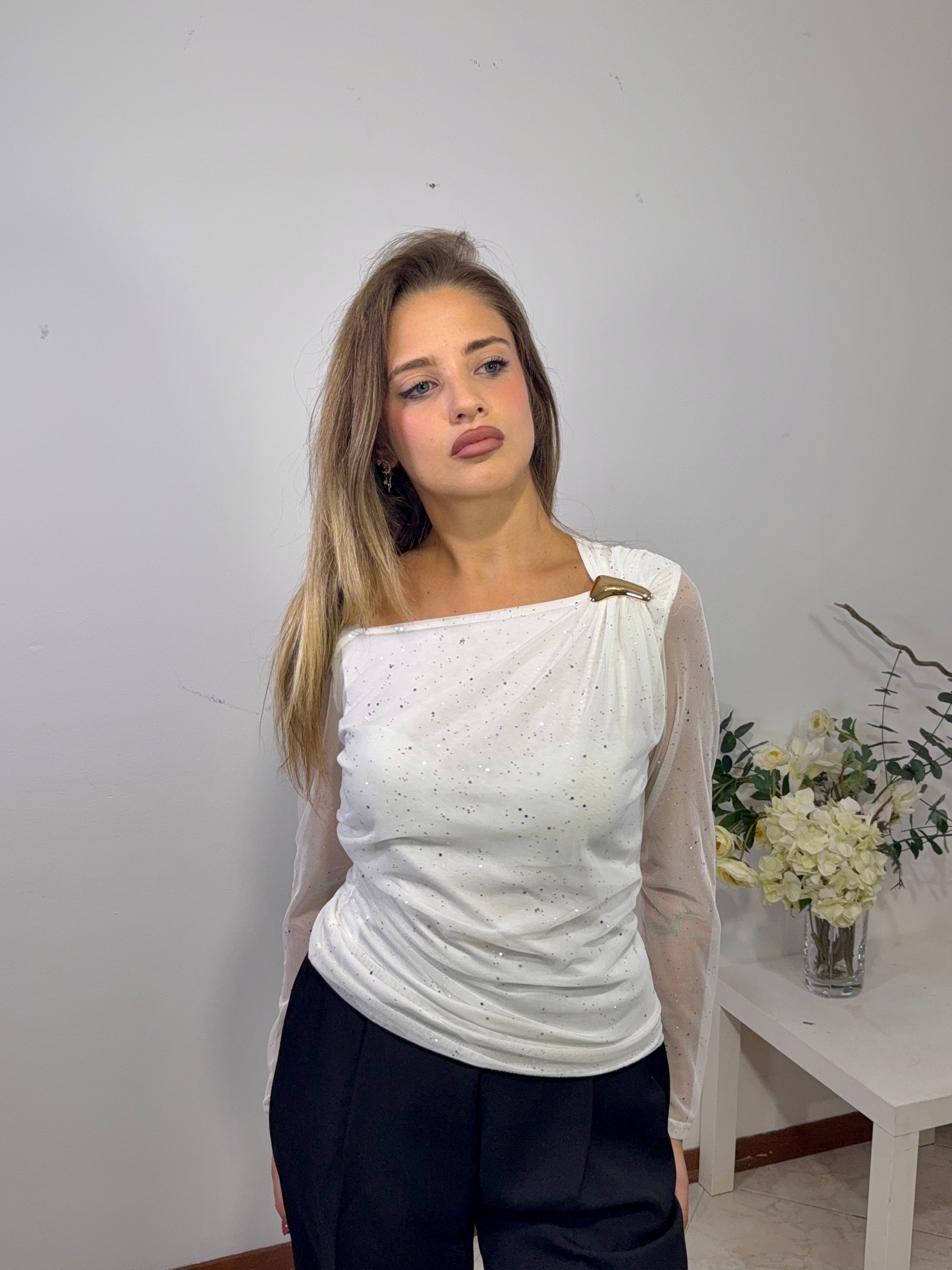 Maglia Galaxy Light con Spallina Gioiello (13350)