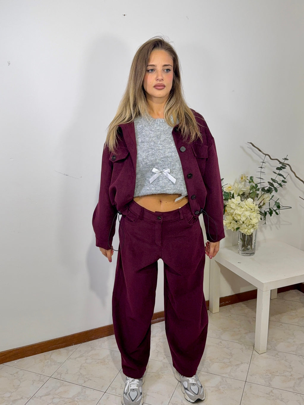 Coordinato “Urban Chic” color borgogna (5253-5254)